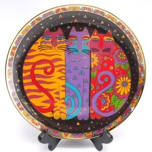 Laurel Burch Fanciful Felines Limited Edition Plate Franklin Mint Fine Porcelain